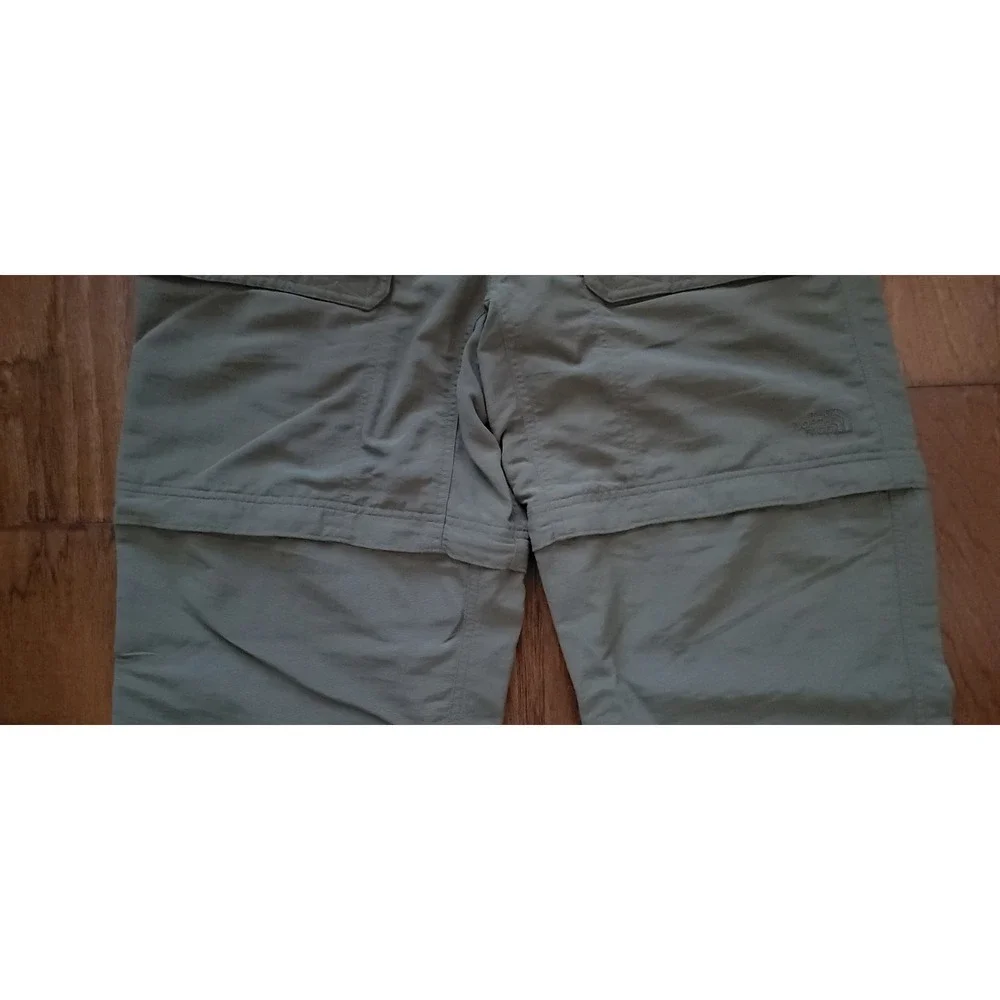 The North Face Forest Green‎ Convertible Nylon Cargo Hiking Pants Sz 35x32